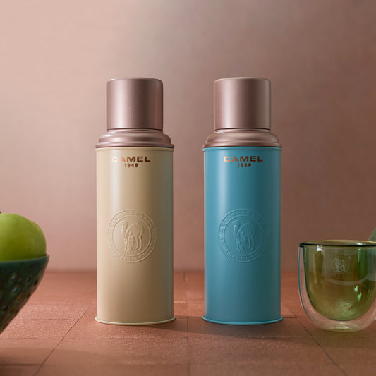 【10%OFF&送料0円】116 SET|ガラス内瓶 真空断熱ボトル 450ml ×2