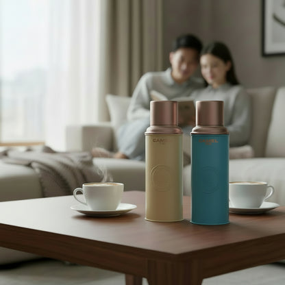 【10%OFF＆送料0円】116のSET｜ガラス内瓶 真空断熱ボトル 450ml ×２