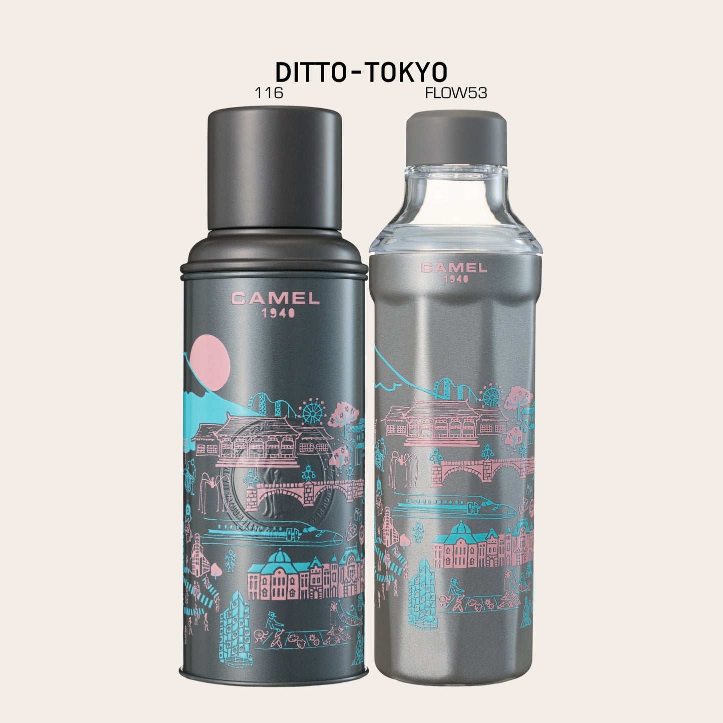【10%OFF＆送料0円】116&FLOW DITTO-TOKYOの2本セット｜真空断熱ボトル450ml&530ml